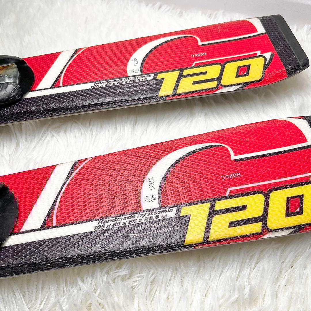 【良品】ATOMIC RACE 120 ジュニアスキー板 ビンディング付