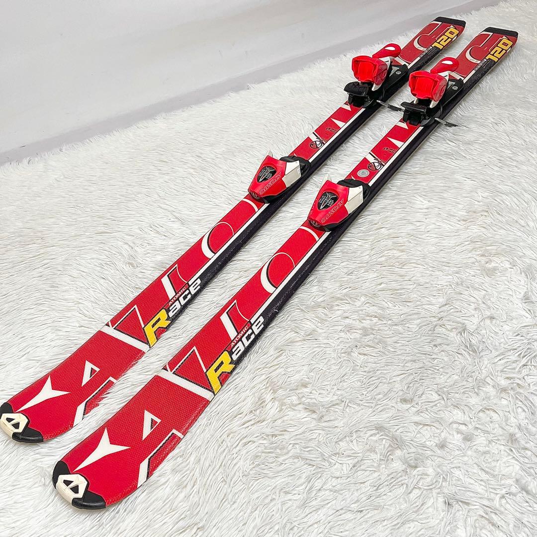 【良品】ATOMIC RACE 120 ジュニアスキー板 ビンディング付