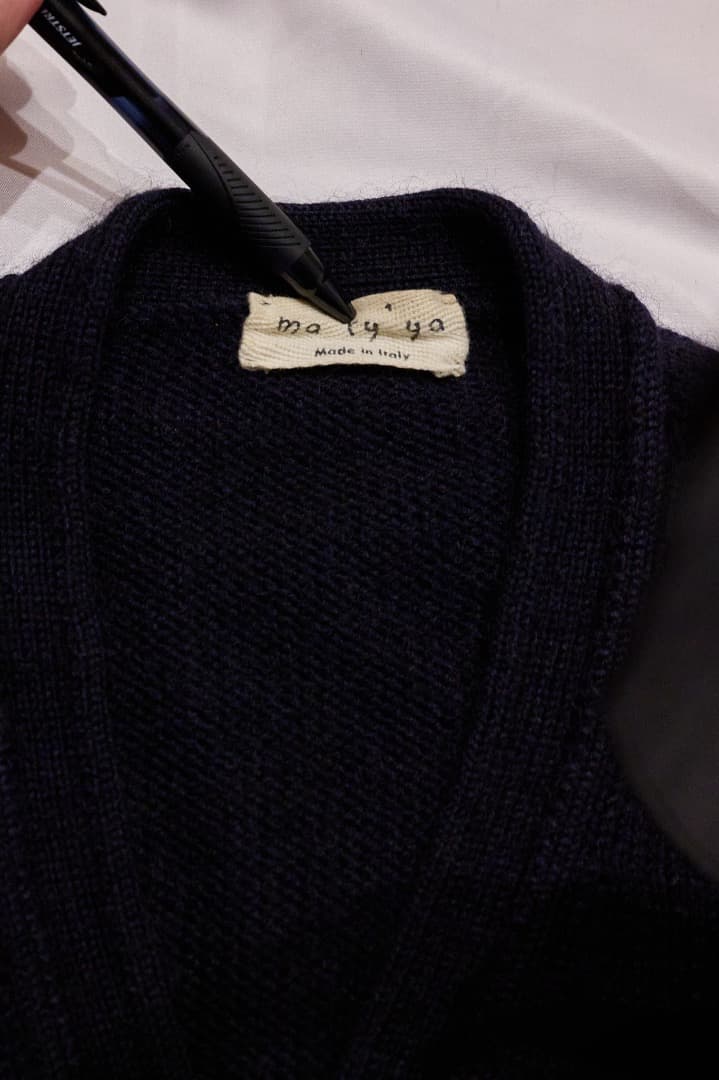 ma'ry'ya マリヤ モヘヤカーディガン ネイビー