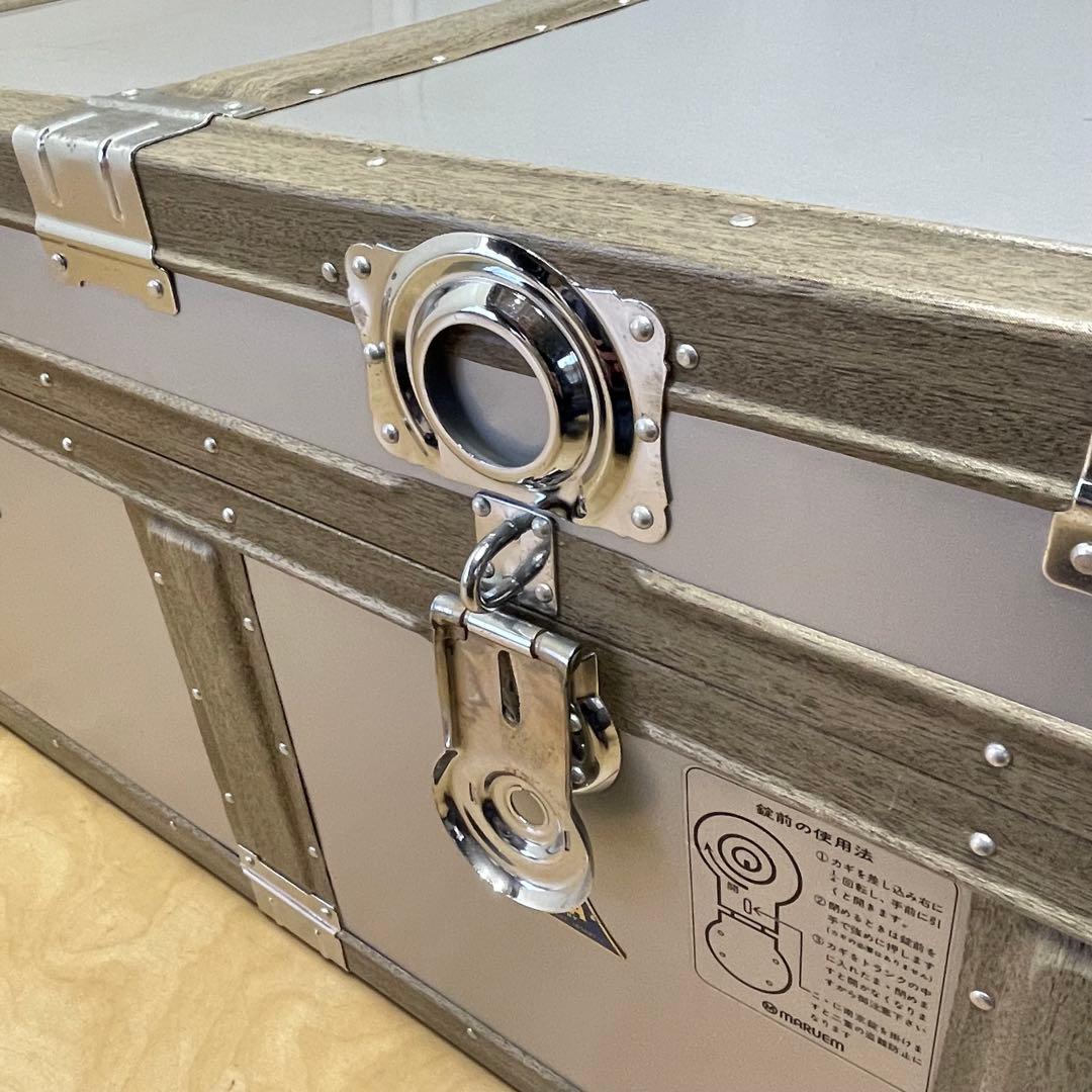 ビンテージ アルミ トランク 船舶 収納 箱 ケース ボックス アンティーク