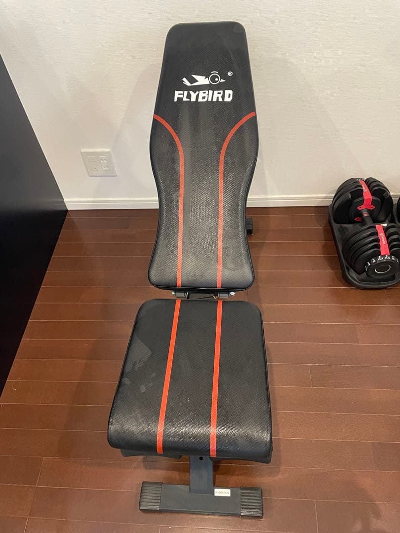 【引き取り限定】FLYBIRD トレーニングベンチとダンベルセット