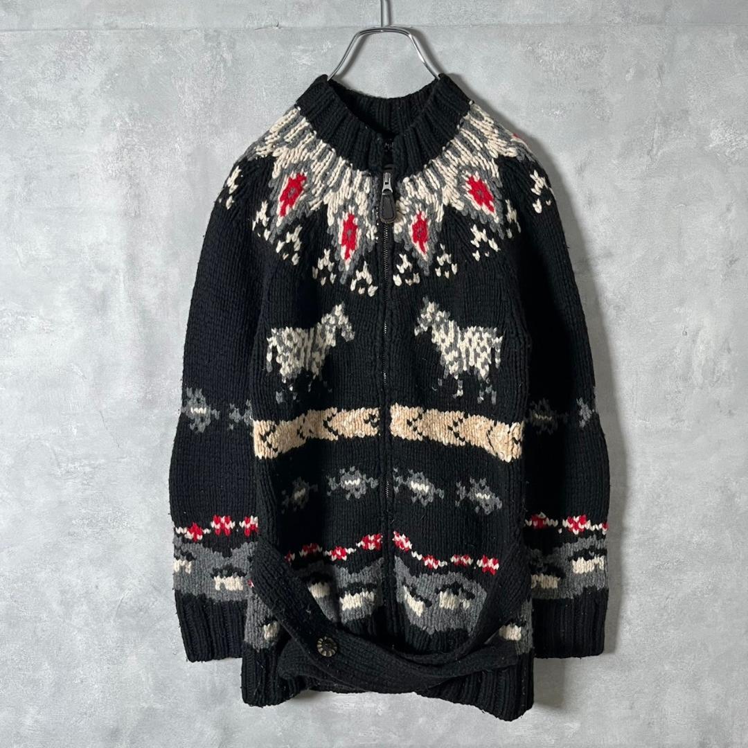 KEITA MARUYAMA アニマル ウール カウチンセーター N576