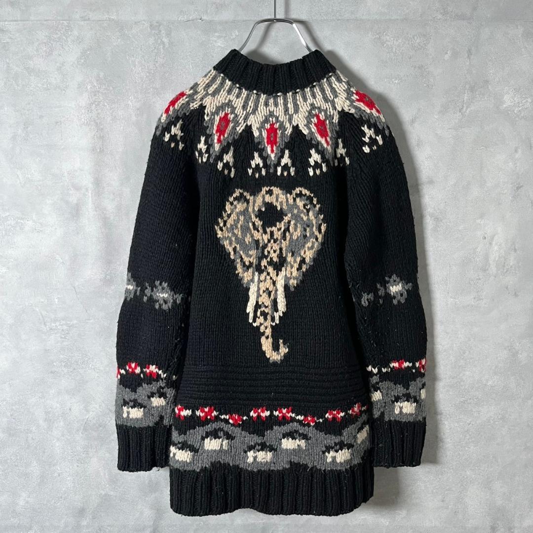 KEITA MARUYAMA アニマル ウール カウチンセーター N576