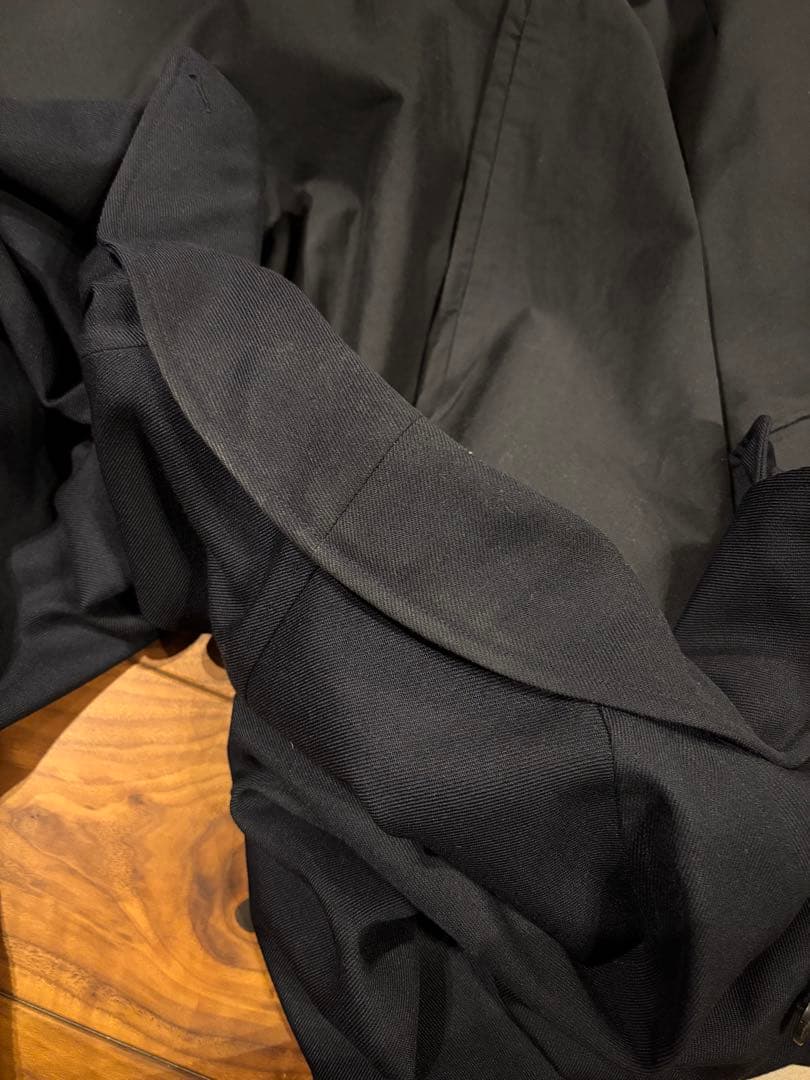 LE ウールサージバルカラーコート ネイビー 20aw