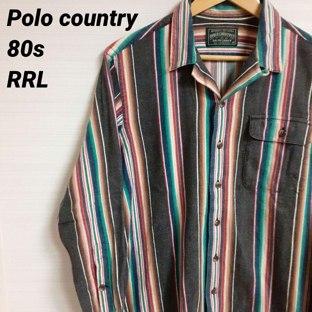 80s Polo Country RalphLauren ストライプ ネイティブ