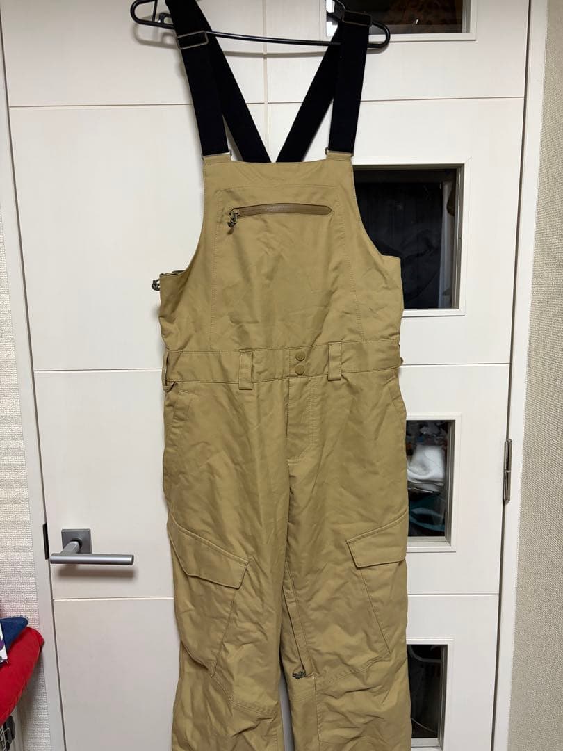 BURTON スノーボード ビブパンツ　ベージュ　Sサイズ