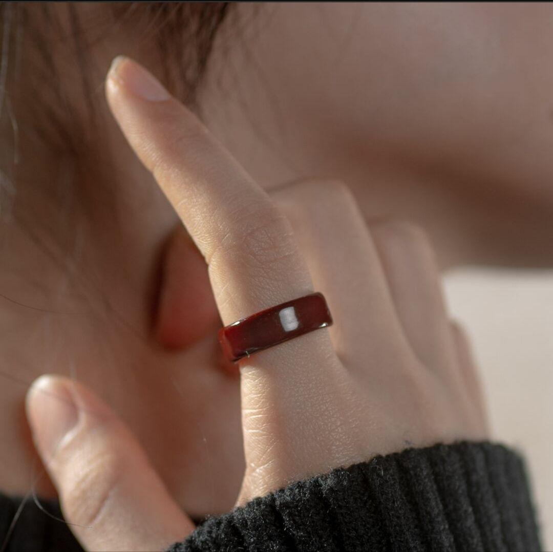 銀線細工 × 漆リング 朱金 【-shukin-】 純銀リング