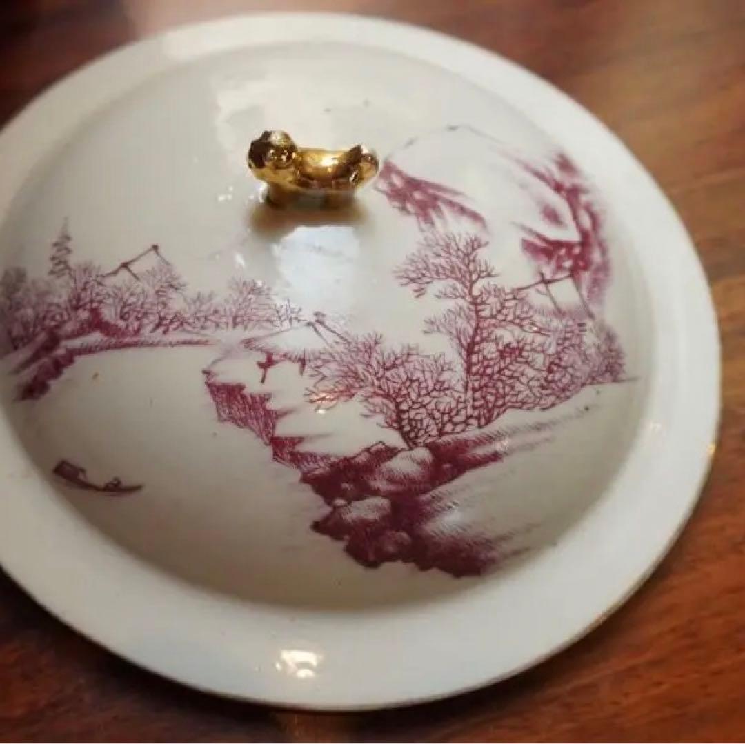 中国民国時代のかゆポット、上海先施公司特注品、状態良い