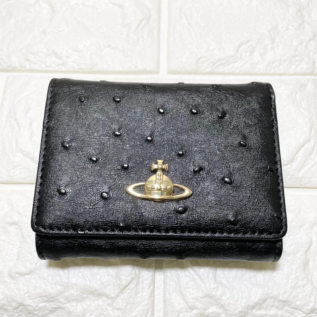 【新品・未使用】ヴィヴィアンウエストウッド　三つ折財布　ブラック