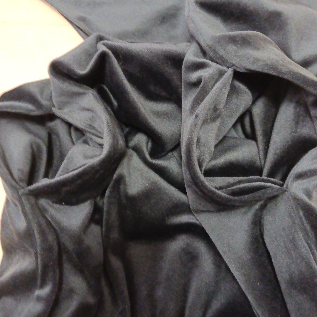 DOUDOU サロペット ブラック ベロア オールインワン オーバーオール