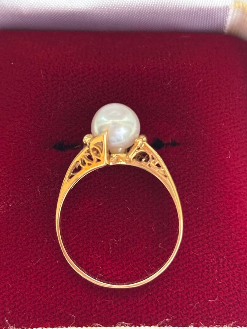 K18 真珠 パールリング 18金 ゴールド 冠婚葬祭 フォーマル