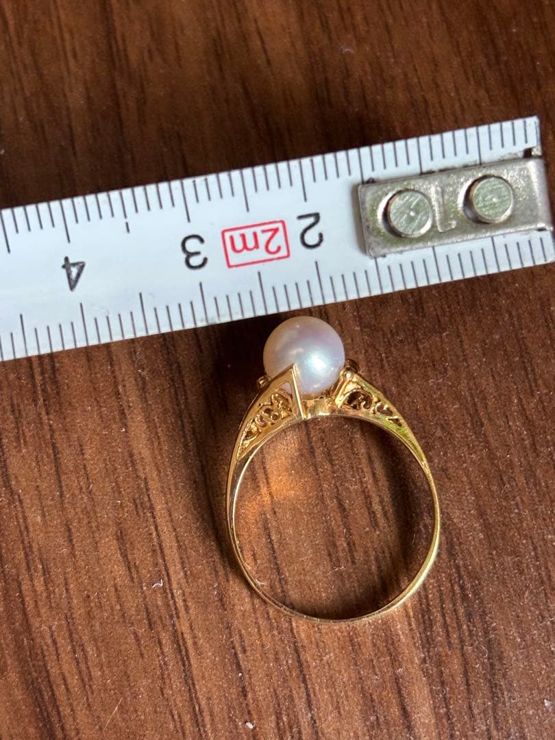 K18 真珠 パールリング 18金 ゴールド 冠婚葬祭 フォーマル