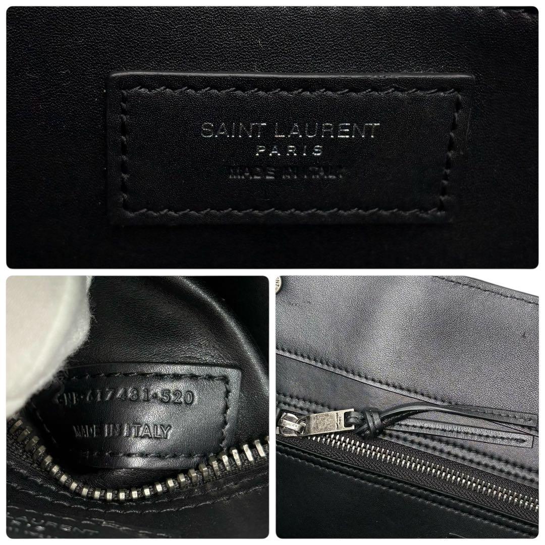 6269 美品 サンローラン リヴゴーシュ レザートートバッグ ブラック 黒色