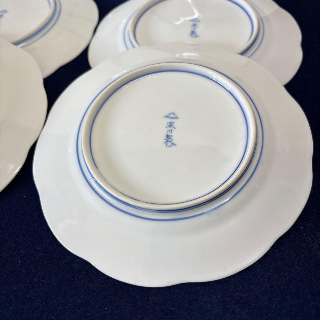 深川製磁　花鳥外濃　パン皿5枚