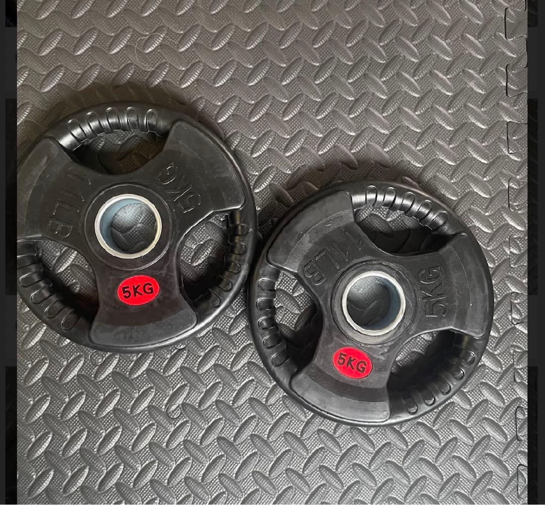 バーベルプレート［5kg×4］ラバーオリンピックシャフトΦ50mm