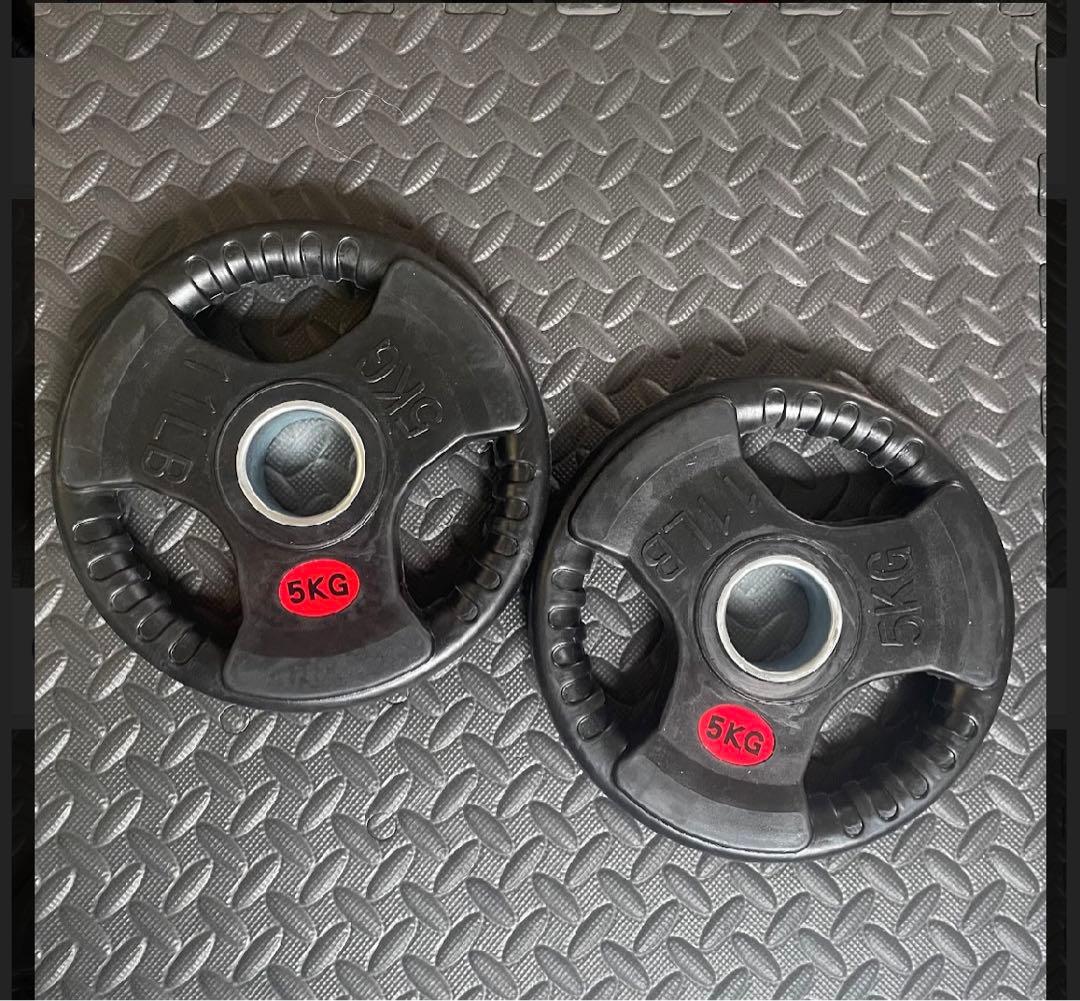 バーベルプレート［5kg×4］ラバーオリンピックシャフトΦ50mm