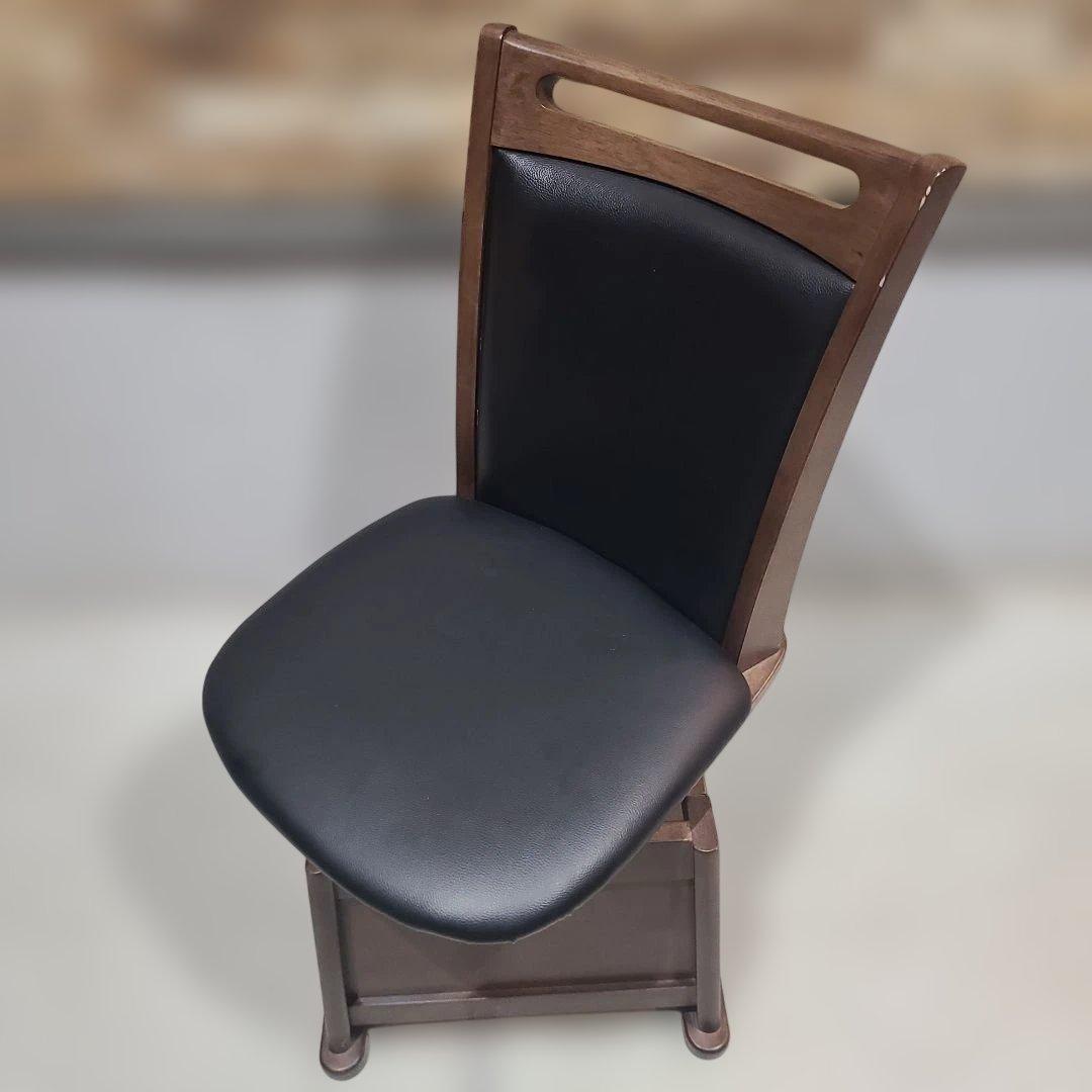 ✨美品✨ダイニングチェア 回転式 こたつ椅子 ブラウン