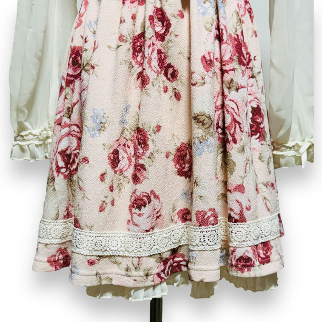 J-390 極美品 激レア！リズリサ エンジェル クラシックローズワンピース