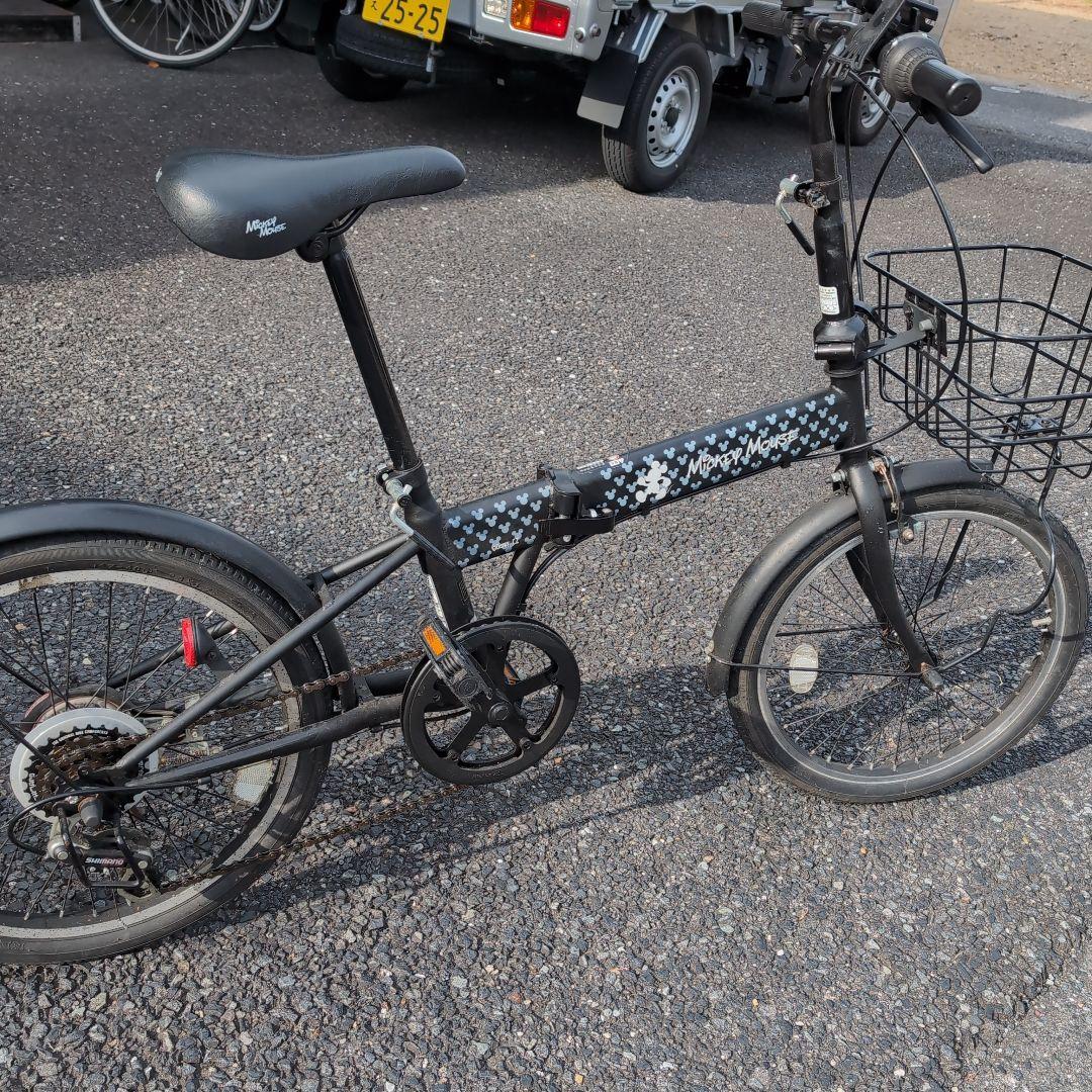【手渡し限定】ミッキーの折りたたみ自転車