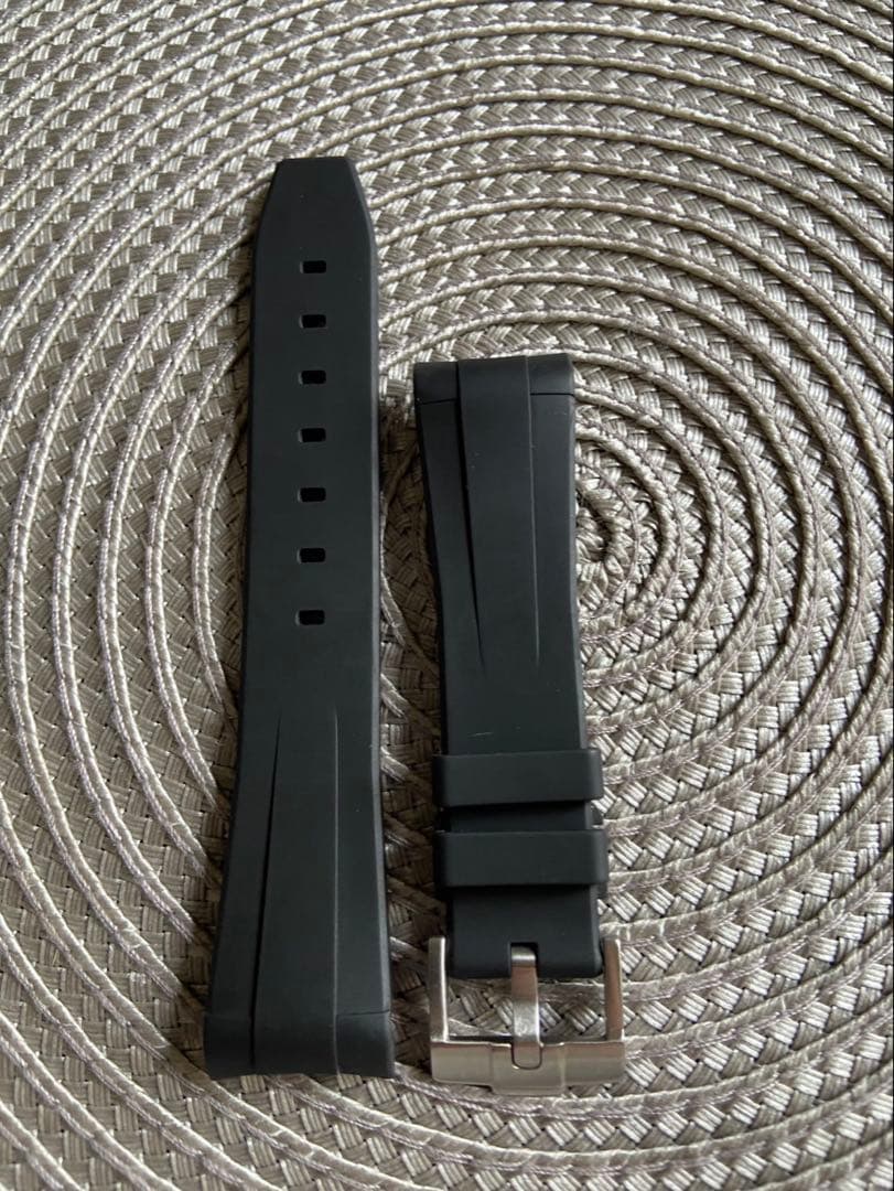 ラバーBストラップ　ブラック ステンレスバックル　サブマリーナ専用