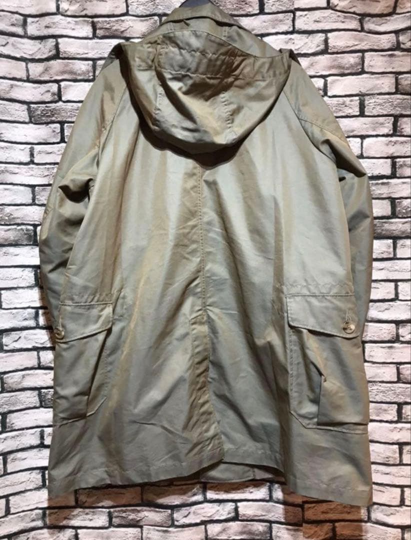 エンジニアードガーメンツ 玉虫タマムシカラーフード付きステンカラーコート