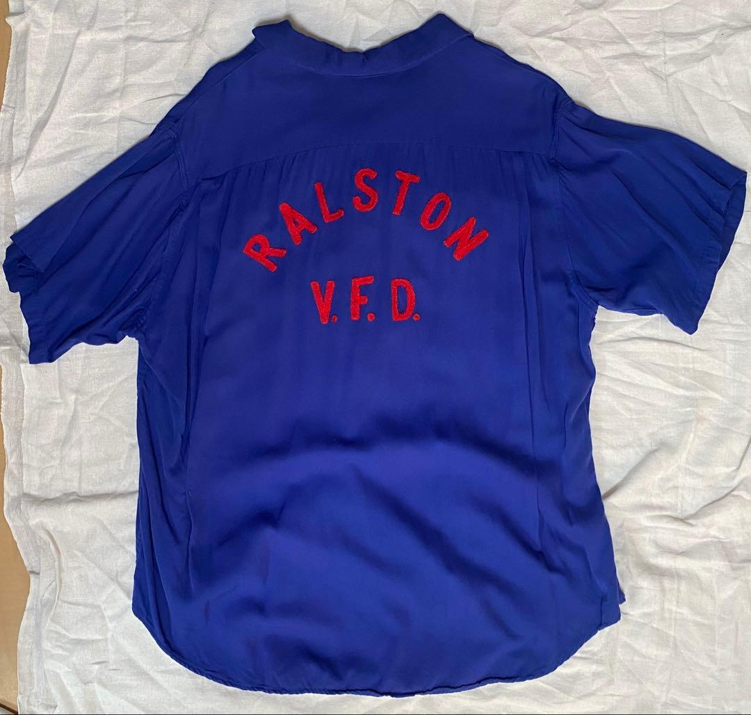 NAT NAST ボーリングシャツ レーヨン 50s 開襟シャツ ポケット付