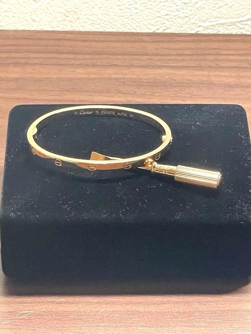 極美品Cartierカルティエ★ラブブレスK18PGピンクゴールド#15SM