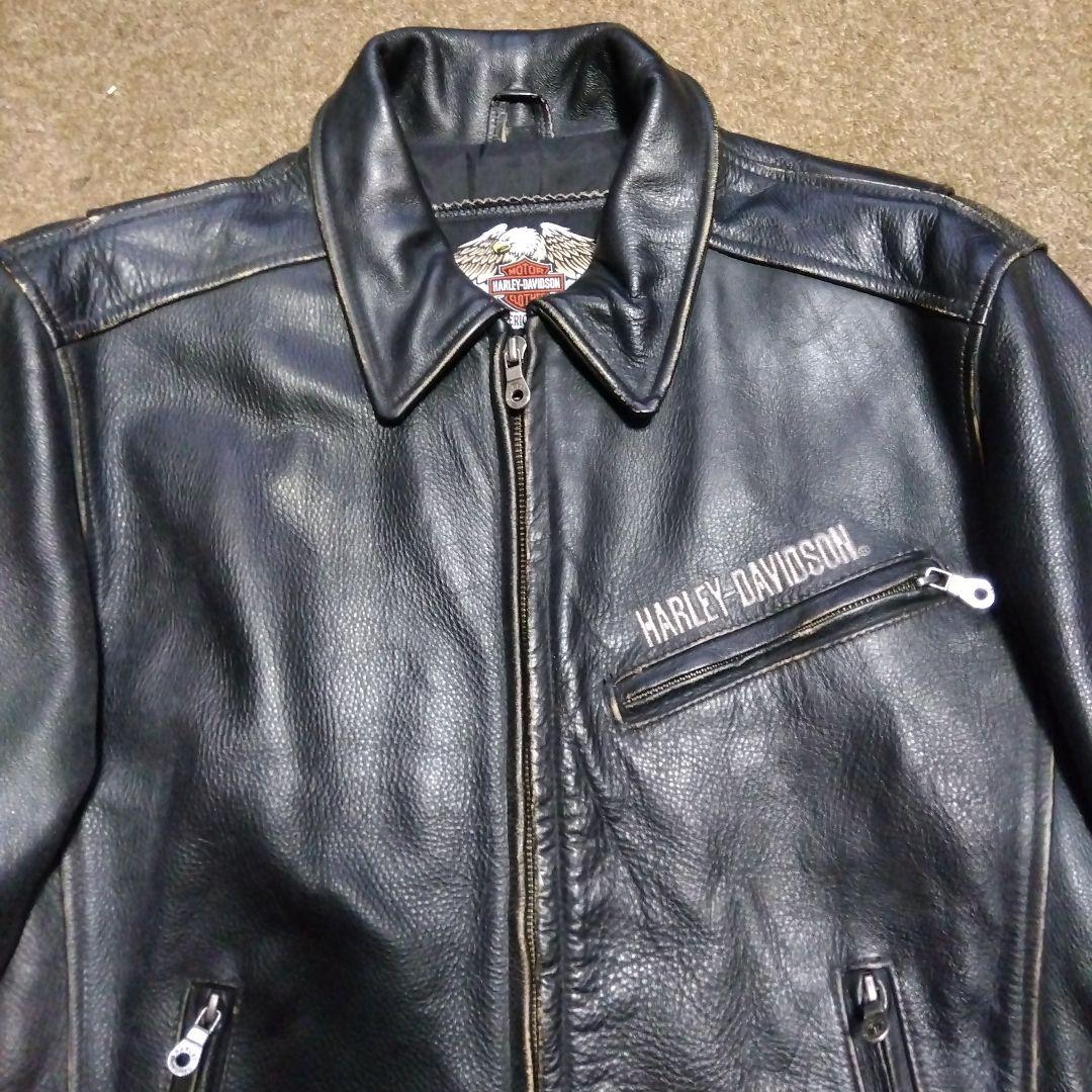 Sサイズ アメリカ製 ハーレーダビッドソン 純正 ライダースジャケット