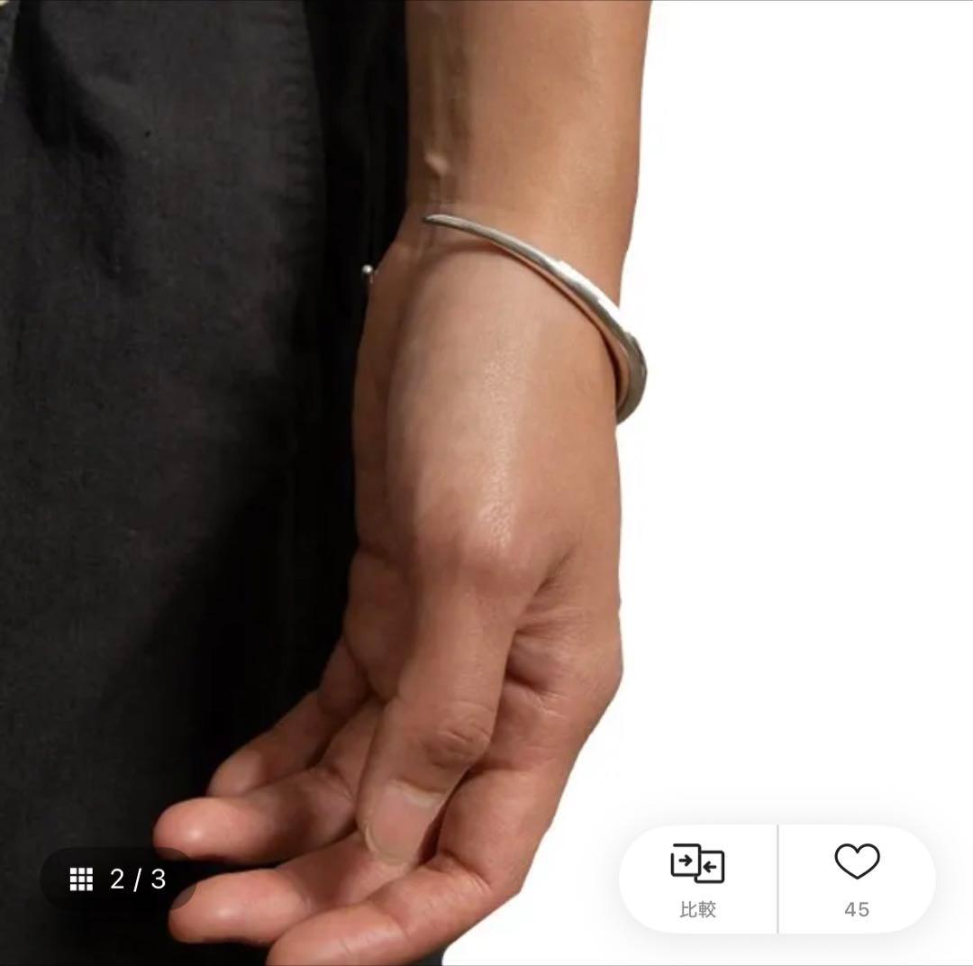 JIL SANDER ジルサンダー オープンカフブレスレット シルバー