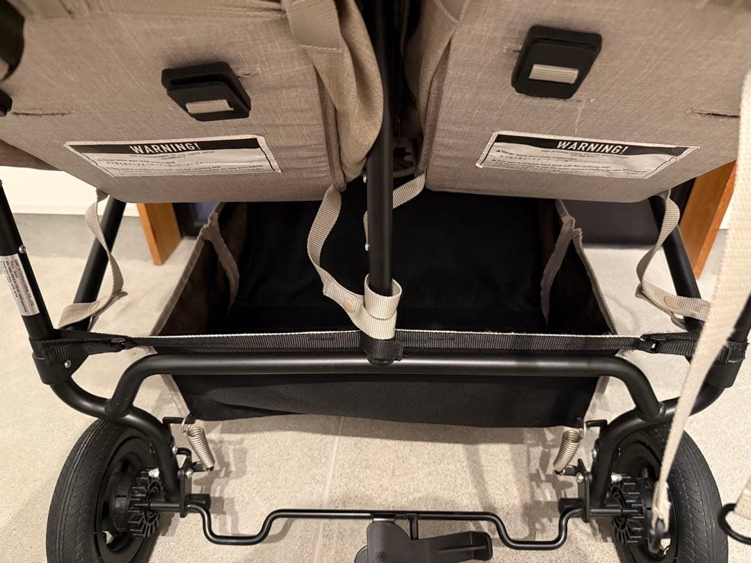 【美品】エアバギー 二人乗り用 双子 ココダブルEX フロムバー サンドベージュ