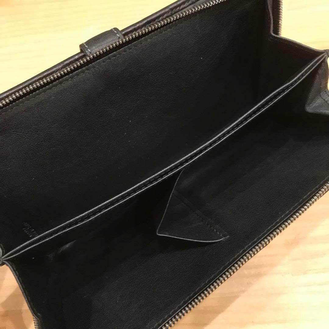 美品 LOEWE ロエベ 二つ折り長財布 ブラック レザー