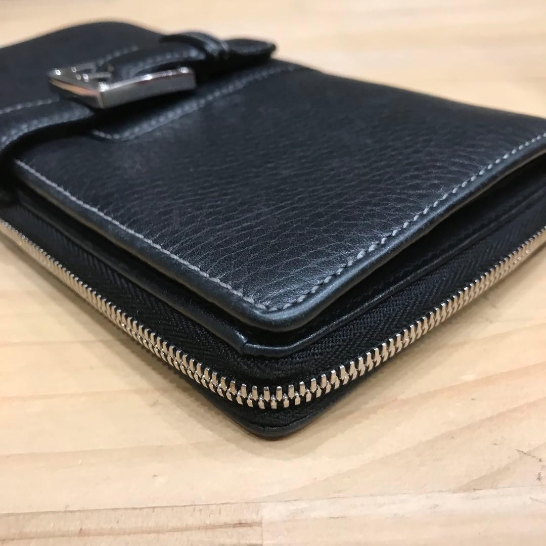 美品 LOEWE ロエベ 二つ折り長財布 ブラック レザー