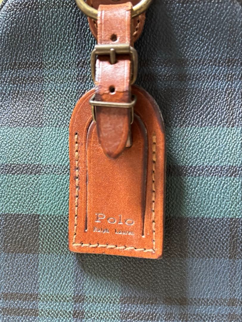 ✨美品✨ ポロラルフローレン ミドルボストンバッグ PVC レザー グリーン