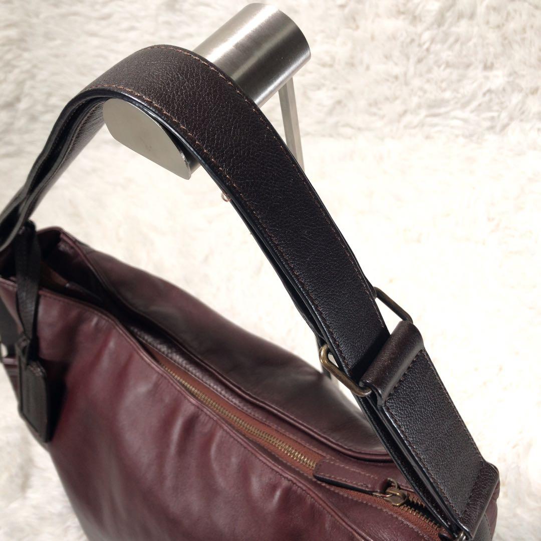 極美品　マザーハウス ヨゾラ 2Way ショルダーバッグ L ミリングレザー