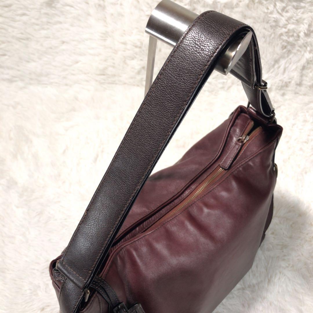 極美品　マザーハウス ヨゾラ 2Way ショルダーバッグ L ミリングレザー