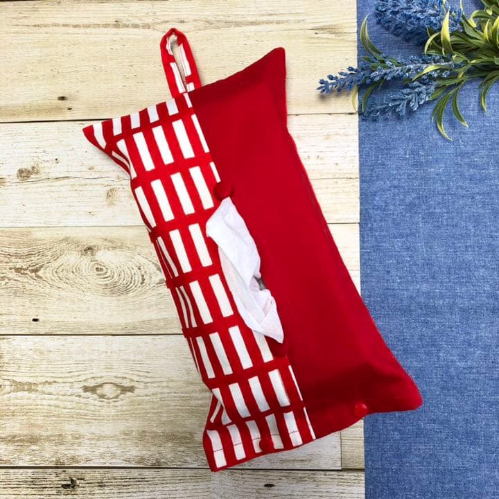 アルテック風ボックスティッシュカバー　赤　インテリア模様替え子供部屋