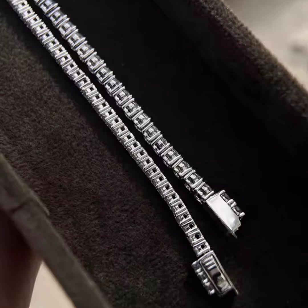 鑑定書付き 最高品質モアサナイト　テニスチェーン　ネックレス　ブレスレット