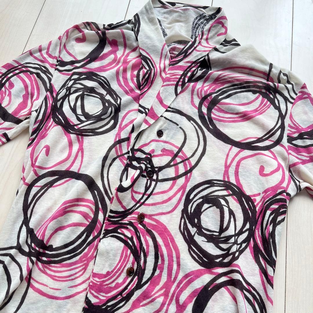 YOHJI YAMAMOTO +NOIR ヨウジヤマモト 総柄 変形シャツ