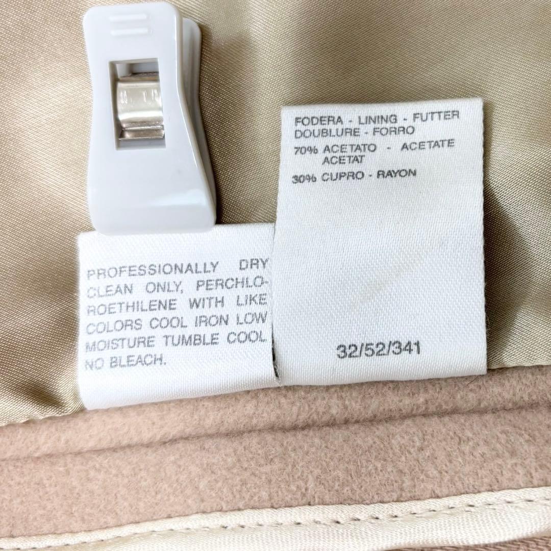 マックスマーラ カシミヤ 白タグ アンゴラ ダブルチェスターコート 44