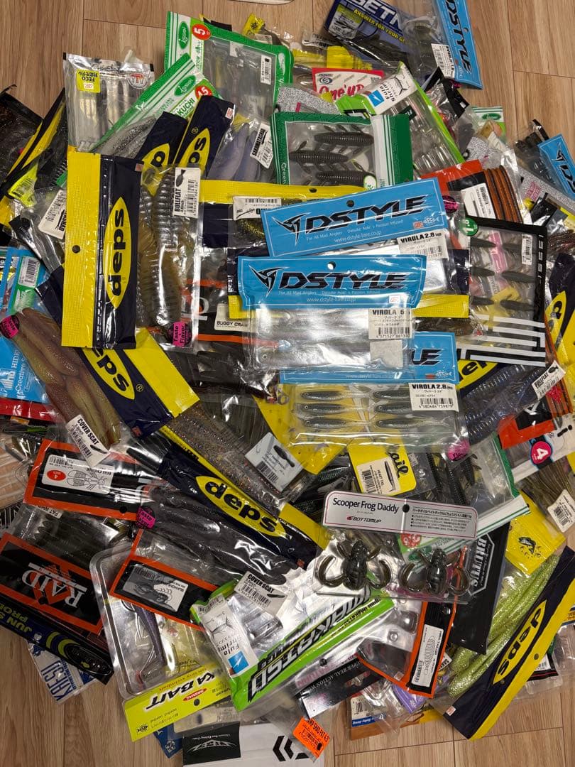 バスワーム大量セット　200パック超　バス釣り引退セット