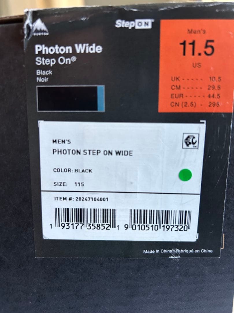 BURTON PHOTON WIDE ステップオン11.5