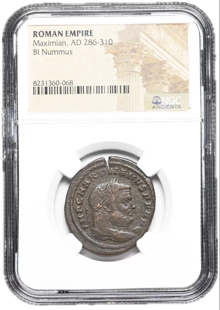 西暦286-310年ローマ帝国 マキシミアヌス BI Nummus NGC認証