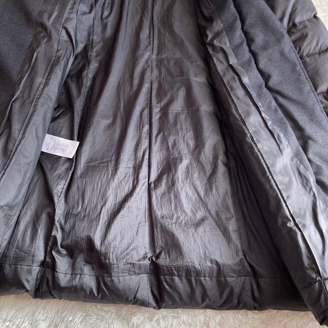 【大きいサイズ】(44)洗える 23区 Aライン ロングダウンコート 女優襟 黒