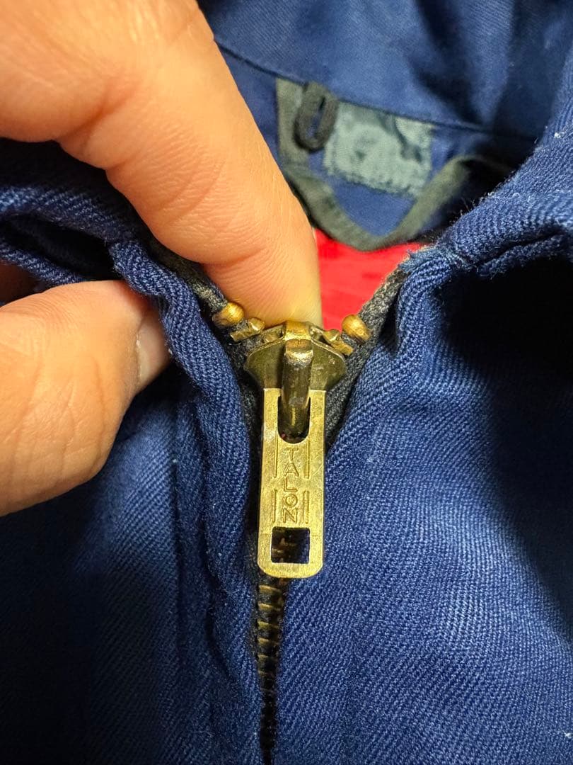 USA製 80s Unitog TALON ブルー　ワークジャケット L