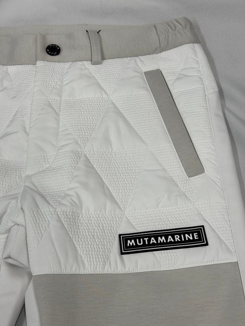 ムータ　ジオメトリック キルティングパンツ　ホワイト　サイズ4