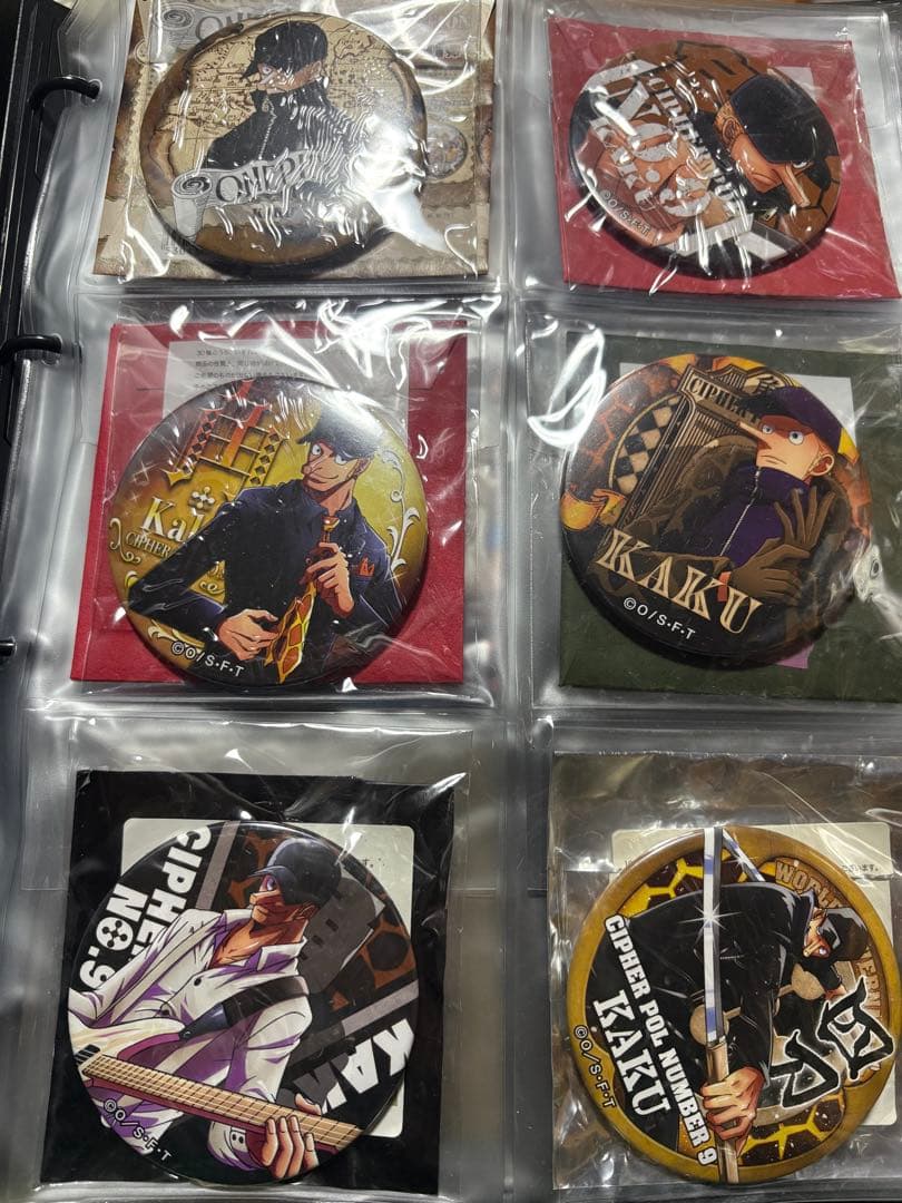 輩缶バッジ　ルッチ、カク