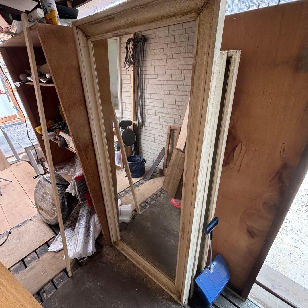 【最終値下げ】アンティーク調ホワイトフレーム全身鏡 姿見 サロン向け たのメル便