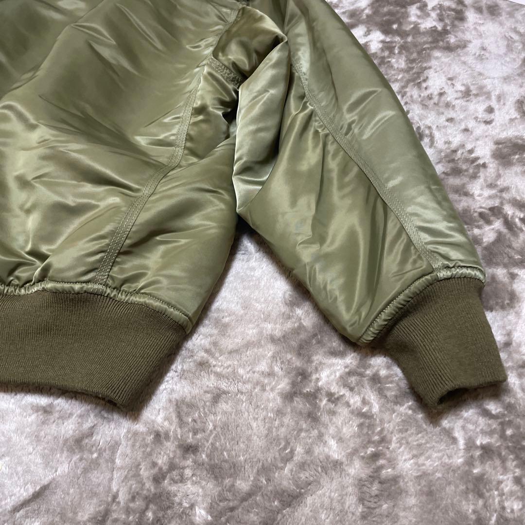 美品 Lee オリーブ MA-1 Ideal社ジッパー (サイズ L相当)