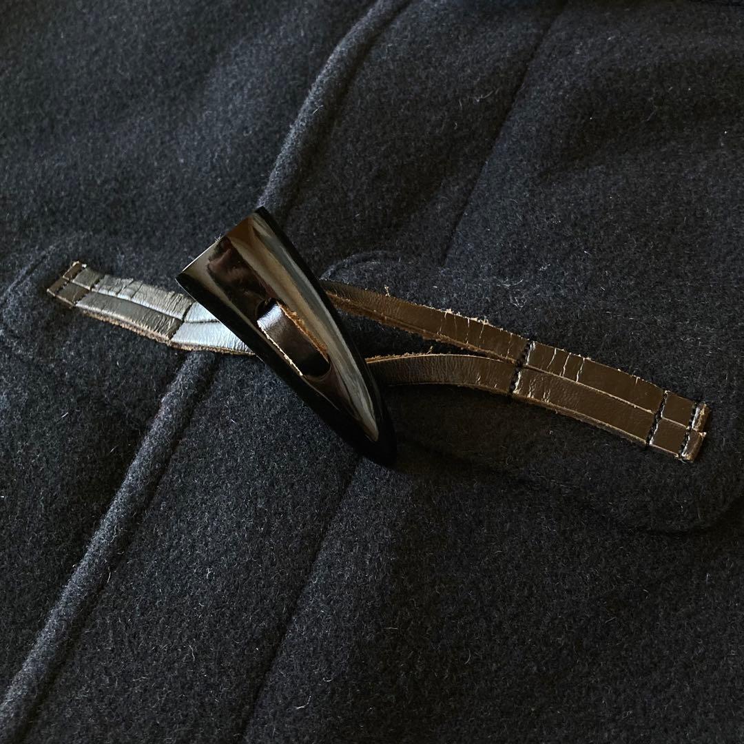 ラルフローレン ウール メルトン ミドル丈 ダッフルコート 黒 ブラック