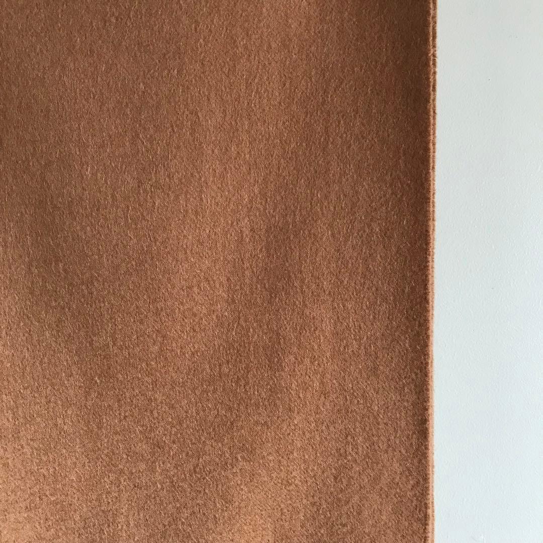 Johnstons カシミヤ大判ストール　ダークキャメル　クリーニング済